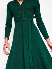 Boden Green Rachel Knitted Shirt Dress - Image 2 of 6