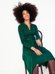 Boden Green Rachel Knitted Shirt Dress - Image 4 of 6