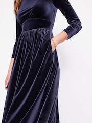 Boden Thea Velvet Jersey средних размеров платья - Image 2 of 5