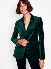 Boden Green Marylebone Velvet Blazer - Image 1 of 5
