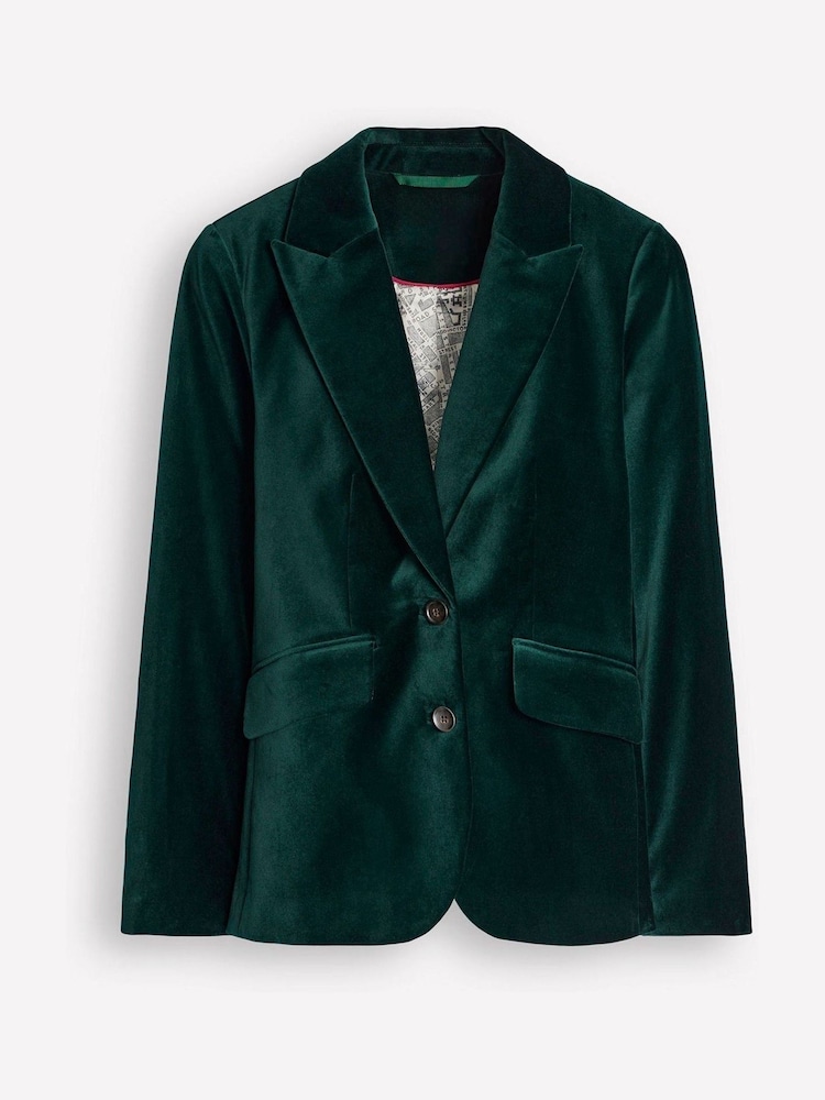Boden Green Marylebone Velvet Blazer - Image 5 of 5