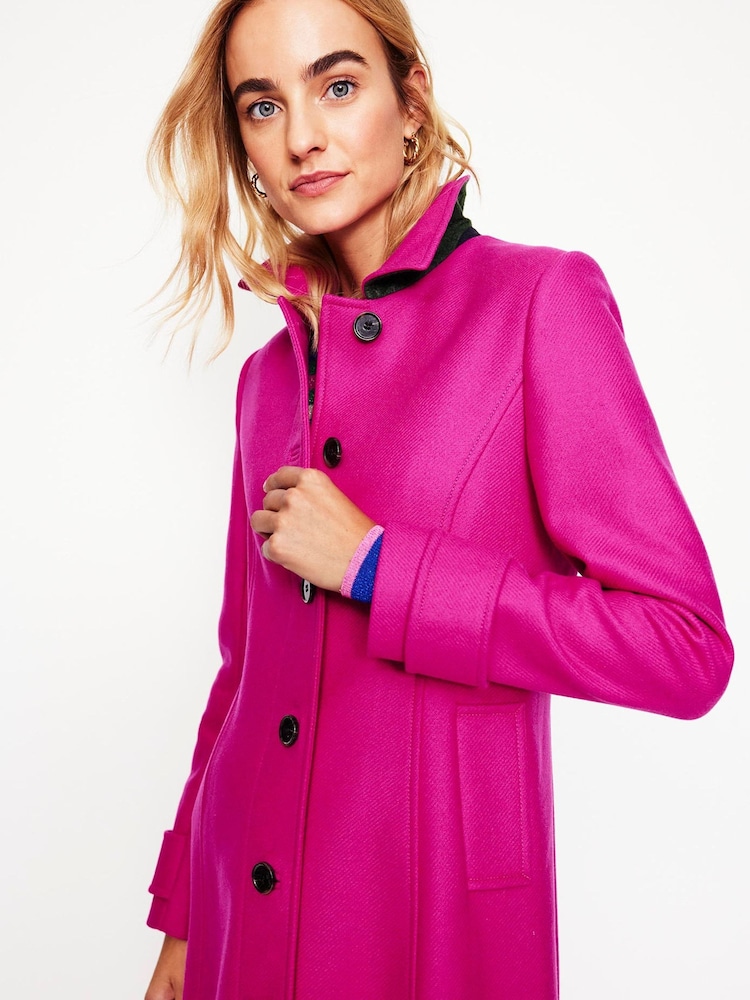 Boden Pink Durham Wool Blend Coat - Image 2 of 6