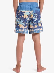 Quiksilver Blue Youth Tropical Print Everyday Straight Volley Swim Shorts - Image 2 of 7