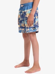 Quiksilver Blue Youth Tropical Print Everyday Straight Volley Swim Shorts - Image 3 of 7