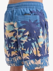 Quiksilver Blue Youth Tropical Print Everyday Straight Volley Swim Shorts - Image 5 of 7
