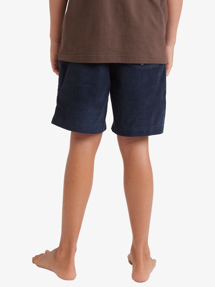 Quiksilver Blue Youth Taxer Corduroy 100% Cotton Shorts - Image 2 of 7