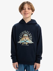 Quiksilver Blue Youth Graphic Logo Hoodie - Image 1 of 7