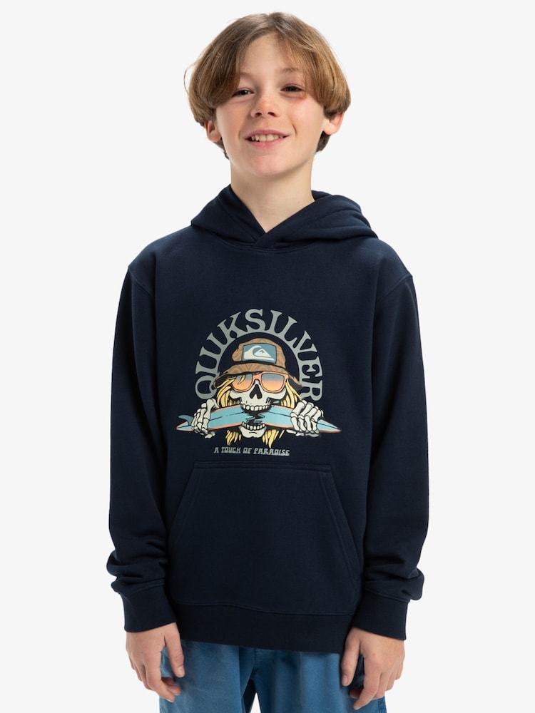 Quiksilver Blue Youth Graphic Logo Hoodie - Image 1 of 7