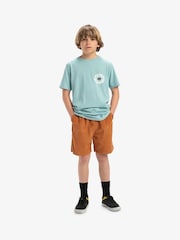 Quiksilver Blue Youth Evo Roads End Short Sleeve Back Print Logo 100% Cotton T-Shirt - Image 5 of 7