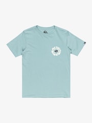 Quiksilver Blue Youth Evo Roads End Short Sleeve Back Print Logo 100% Cotton T-Shirt - Image 6 of 7