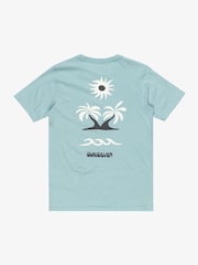 Quiksilver Blue Youth Evo Roads End Short Sleeve Back Print Logo 100% Cotton T-Shirt - Image 7 of 7