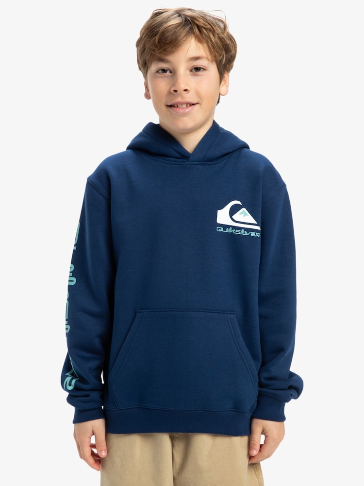Quiksilver Blue Youth OMNI Logo Hoodie - Image 1 of 5 Quiksilver Blue Youth OMNI Logo Hoodie - Image 1 of 5