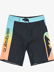 Quiksilver Black Youth Everday Holmes Graphic Logo Swim Shorts - Image 1 of 3