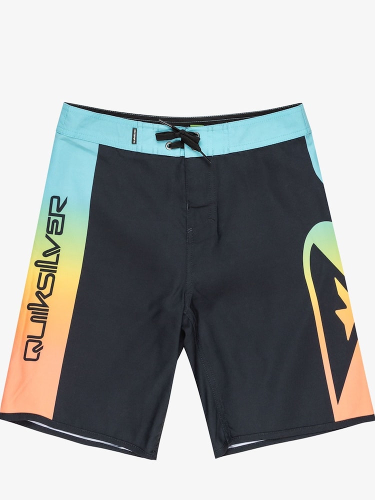 Quiksilver Black Youth Everday Holmes Graphic Logo Swim Shorts - Image 1 of 3