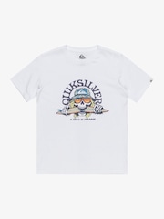 تيشرت من القطن 100% بكُم قصير بتصميم مزين بطبعة شعار جرافيك من تشكيلة Youth Skull Feast من Quiksilver - صورة 6 من 7
