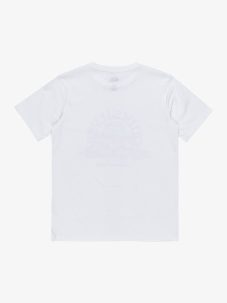 Quiksilver White Youth Skull Feast Short Sleeve Graphic Logo 100% Cotton T-Shirt - Image 7 of 7 Quiksilver White Youth Skull Feast Short Sleeve Graphic Logo 100% Cotton T-Shirt - Image 7 of 7