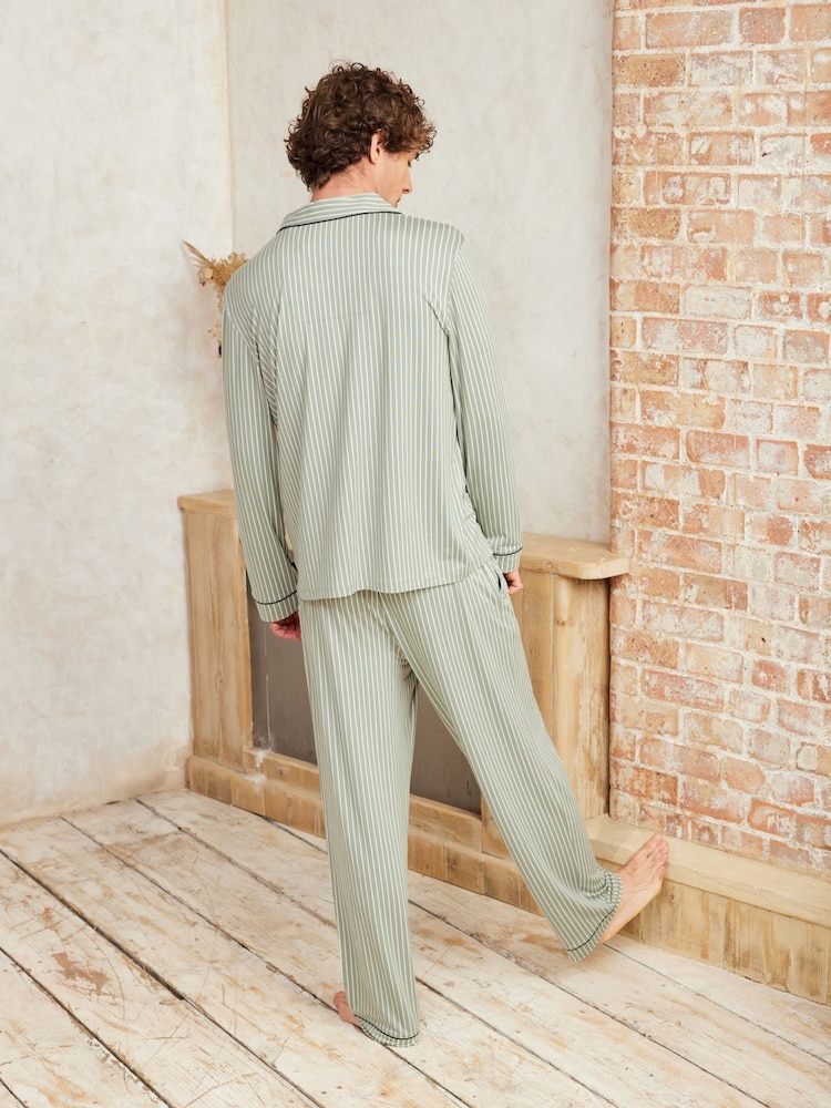 Chelsea Peers črtast; progast Button Up Long Komplet pižam - Slika 2 iz 5 Chelsea Peers črtast; progast Button Up Long Komplet pižam - Slika 2 iz 5