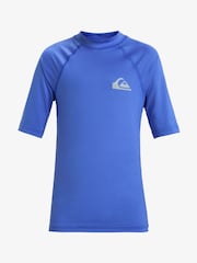 Quiksilver Blue Everyday UPF50 Short Sleeve Rash Vest - Image 1 of 2