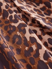 Leopard Print 100% Cotton Bubble Hem Mini Skirt - Image 7 of 8