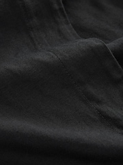 Black Maxi Sarong Skirt with Linen - Image 6 of 7