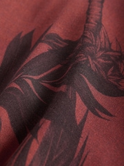 Red Maxi Sarong Skirt with Linen - Image 6 of 7