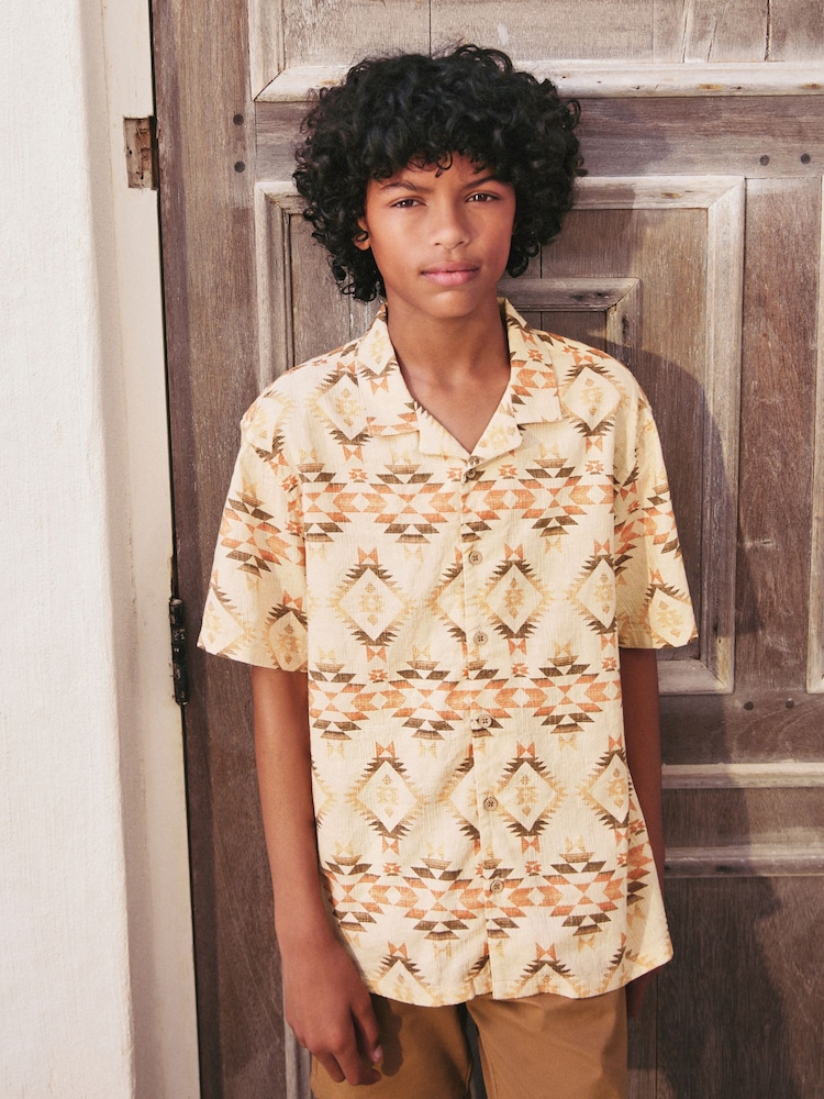Neutral Short Sleeve Printed Shirt (3-16yrs) - Image 1 of 7