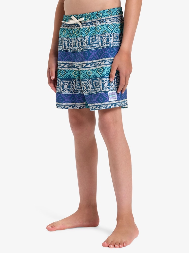 شورت سباحة بقصة رجل مستقيمة بتصميم مزين بطبعة أشكال هندسية من تشكيلة Surfsilk للشباب من Quiksilver - صورة 1 من 5 شورت سباحة بقصة رجل مستقيمة بتصميم مزين بطبعة أشكال هندسية من تشكيلة Surfsilk للشباب من Quiksilver - صورة 1 من 5