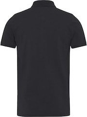 Tommy Jeans Black 100% Cotton Slim Placket Polo Shirt - Image 6 of 6