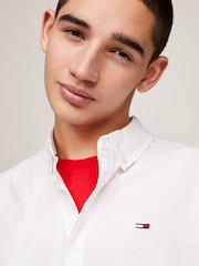 Weiß - Tommy Jeans Slim Stretch Oxford Shirt - Bild 4 von 6
