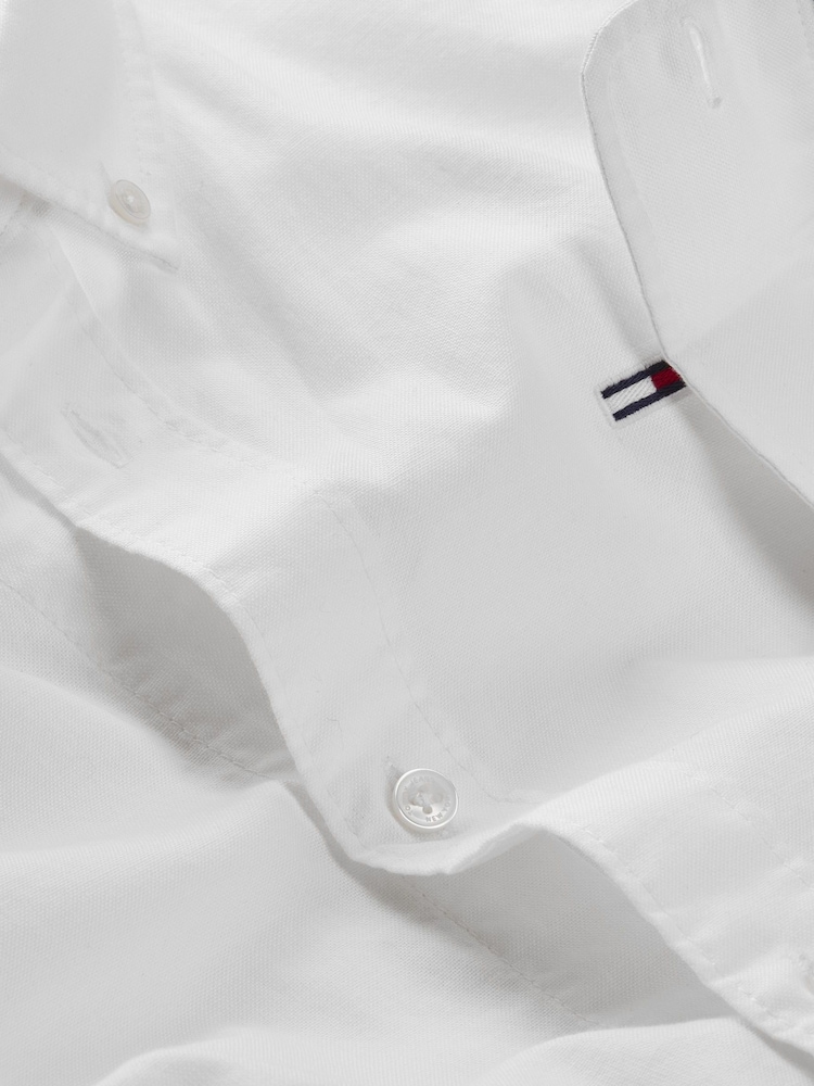 Weiß - Tommy Jeans Slim Stretch Oxford Shirt - Bild 6 von 6