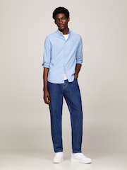 Tommy Jeans Light Blue Slim Stretch Oxford Shirt - Image 1 of 6