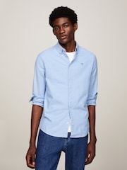 Tommy Jeans Light Blue Slim Stretch Oxford Shirt - Image 4 of 6