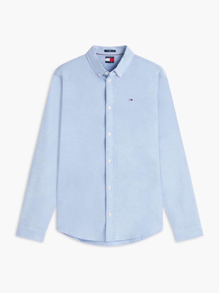 Tommy Jeans Light Blue Slim Stretch Oxford Shirt - Image 5 of 5 Tommy Jeans Light Blue Slim Stretch Oxford Shirt - Image 5 of 5