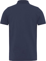 Tommy Jeans Blue 100% Cotton Slim Placket Polo Shirt - Image 6 of 7