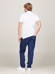 Tommy Jeans White 100% Cotton Slim Placket Polo Shirt - Image 2 of 6