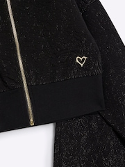 River Island Black Girls Jacquard Funnel 100% Cotton Skirt Set - Image 4 of 5