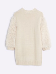 River Island Cream Girls Feather Fringe Dress - Image 2 of 5