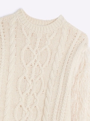 River Island Cream Girls Feather Fringe Dress - Image 4 of 5