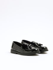 River Island Black Boys Patent Tassel Loafers - Image 2 of 5