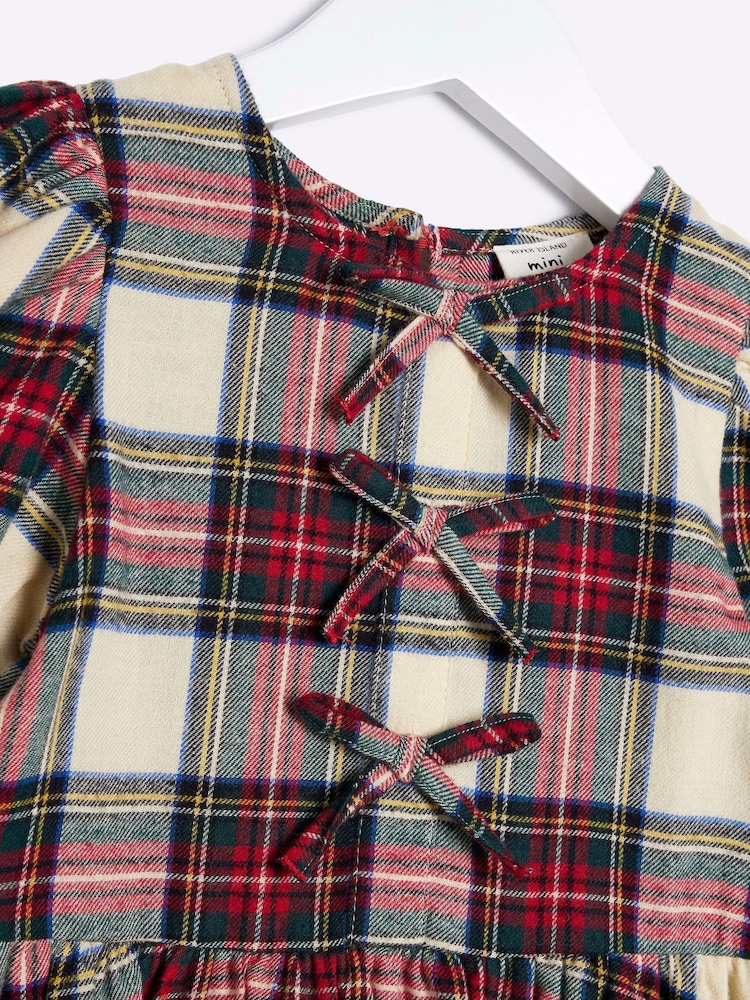 River Island Fete 100% Cotton Carouri Fundă Mânecă bufantă Rochie - Image 3 of 4