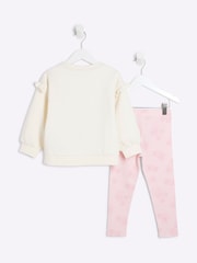 River Island dekleta 100% Cotton Sweat Top & pajkice Set - Slika 2 iz 5