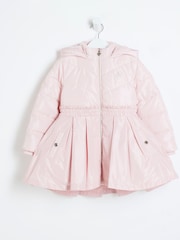 River Island Pink Girls Skirt Padded Coat - Image 3 of 4