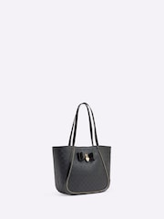 River Island Black Girls Monogram Bow Shopper Bag - Image 3 of 5