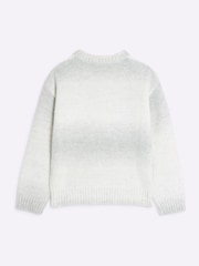 River Island Grey Chrome Boys Chrome Space Dye Jumper - Image 2 of 4