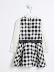 River Island Black Girls Boucle Skater Dress - Image 2 of 4