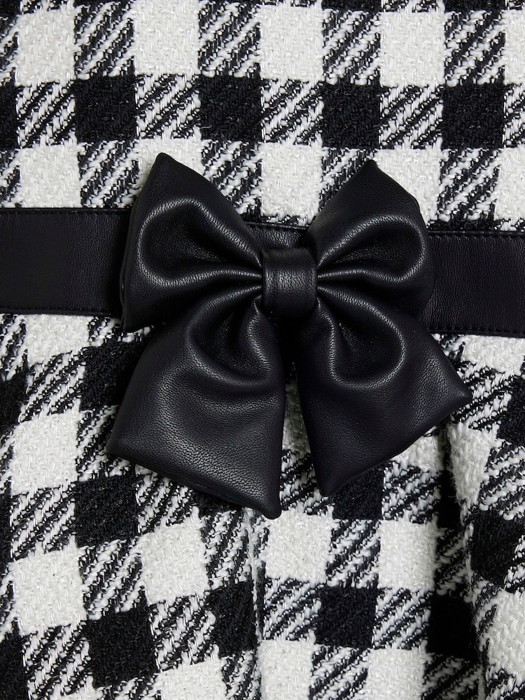River Island Black Girls Boucle Skater Dress - Image 4 of 4