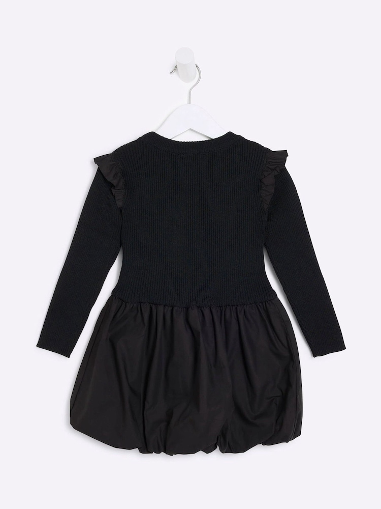 Черный - Платье-пуховик для девочек River Island - Image 2 of 4