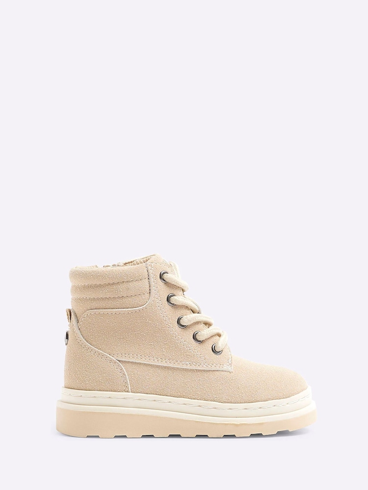 River Island Brown Girls Stone Boots - Image 1 of 4 River Island Brown Girls Stone Boots - Image 1 of 4