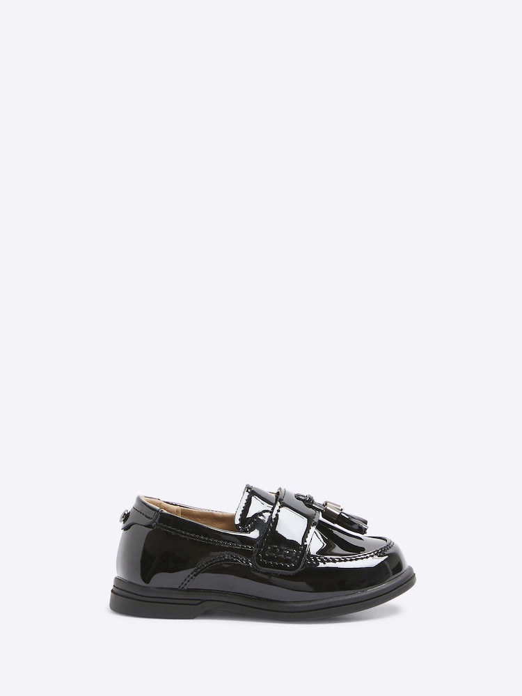 River Island Black Boys Patent Loafers - Image 1 of 4