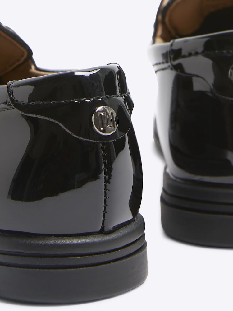 River Island Black Boys Patent Loafers - Image 4 of 4